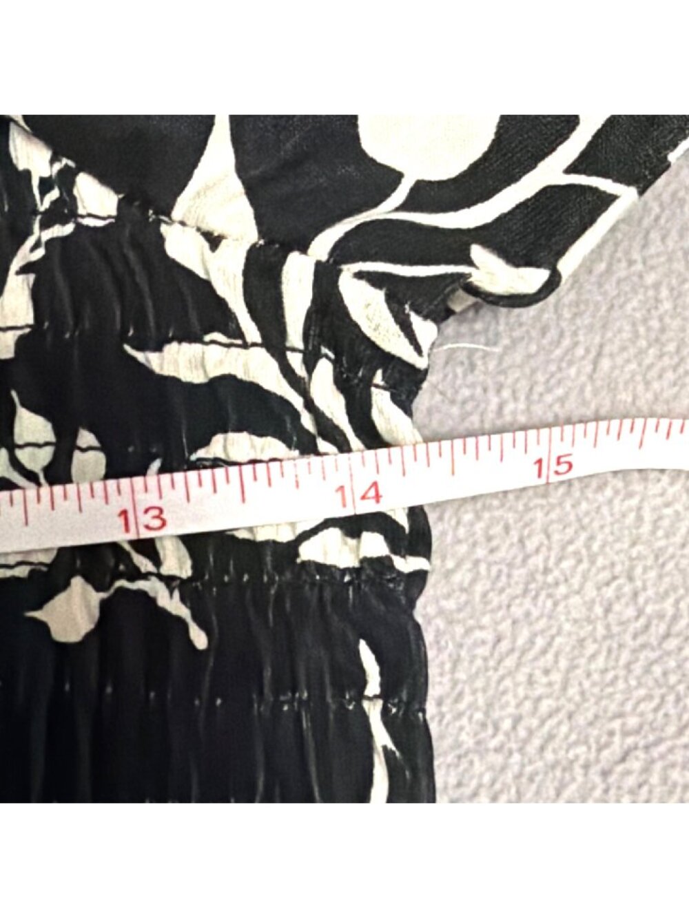 H&M Floral Maxi Dress Smocked Waist Short Sleeves Size M milkmaid cottage - Picture 6 of 7